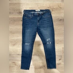 GAP Dark Blue Distressed Skinny Jeans